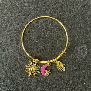 handmade bangle charm bracelet